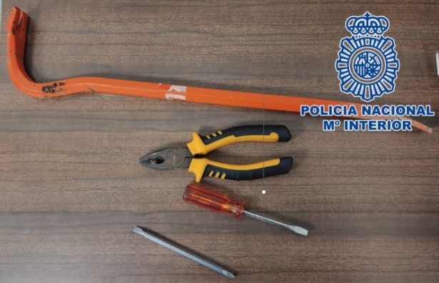 Herramientas intervenidas (POLICIA NACIONAL)