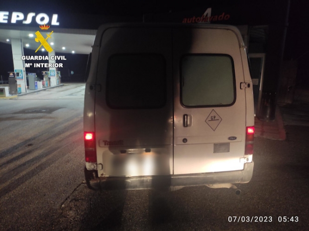 Imagen del furgón recuperado (GUARDIA CIVIL)
