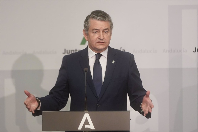 El consejero de Presidencia, Interior y Diálogo Social de la Junta de Andalucía, Antonio Sanz (EDUARDO BRIONES / EUROPA PRESS) 