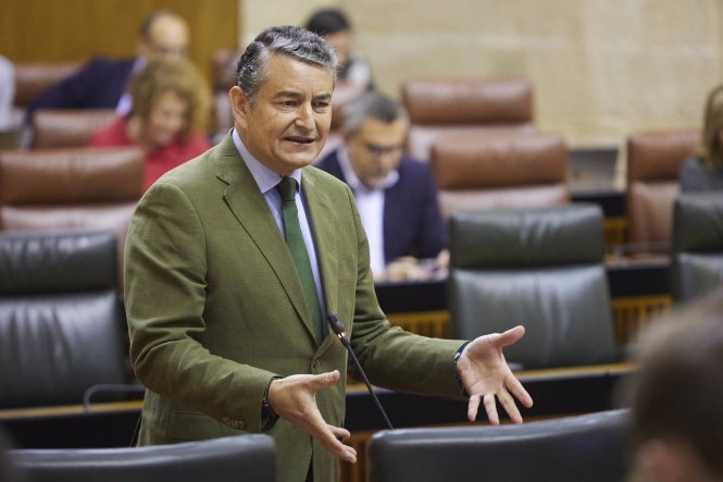 El consejero de Presidencia, Interior y Diálogo Social de la Junta de Andalucía, Antonio Sanz (JOAQUÍN CORCHERO / EUROPA PRESS) 