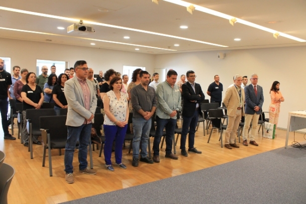 Imagen del minuto de silencio (CCOO)