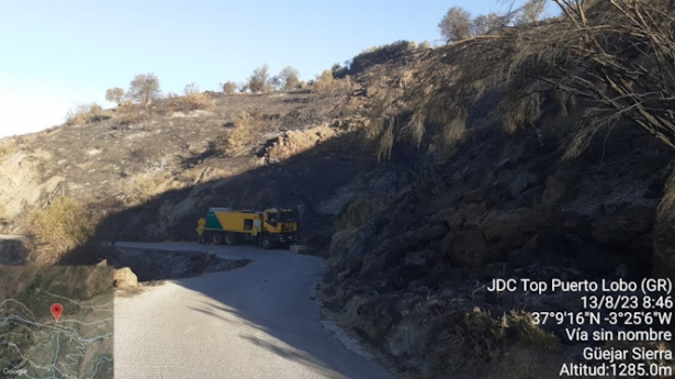 Lugar del incendio (INFOCA) 