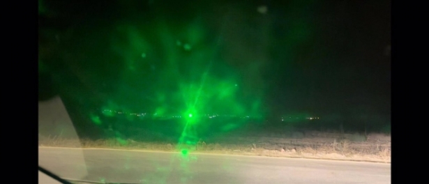 Láser verde con el que el denunciado sorprendía a coches y aviones (POLICÍA LOCAL) 