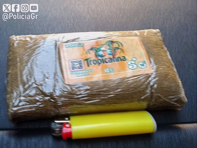 Polén de hachís incautado (PERFIL DE LA POLICÍA LOCAL EN LA RED SOCIAL `X`) 