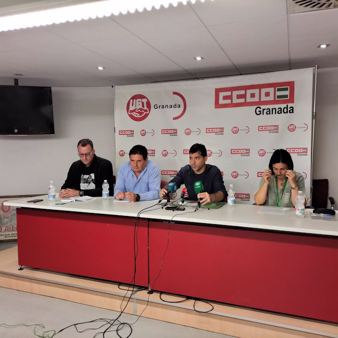 Rueda de prensa de sindicatos por la desaparición de la EASP (CCOO/UGT)