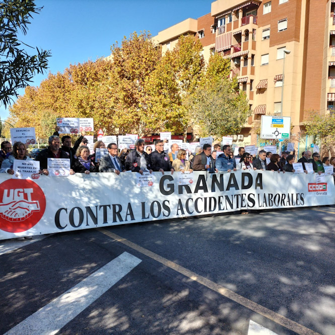 Concentración contra los accidentes laborales (UGT)