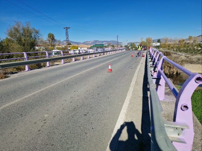 Puente pintado de morado (AYTO. FUENTE VAQUEROS) 