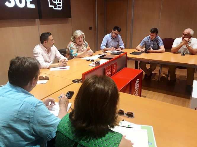 La europarlamentaria, Clara Aguilera en la sede provincial del PSOE (PSOE)
