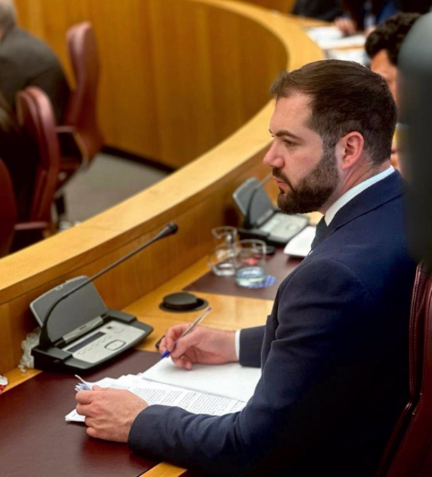El portavoz del grupo provincial de Vox en la Diputación de Granada, Gustavo de Castro (VOX)
