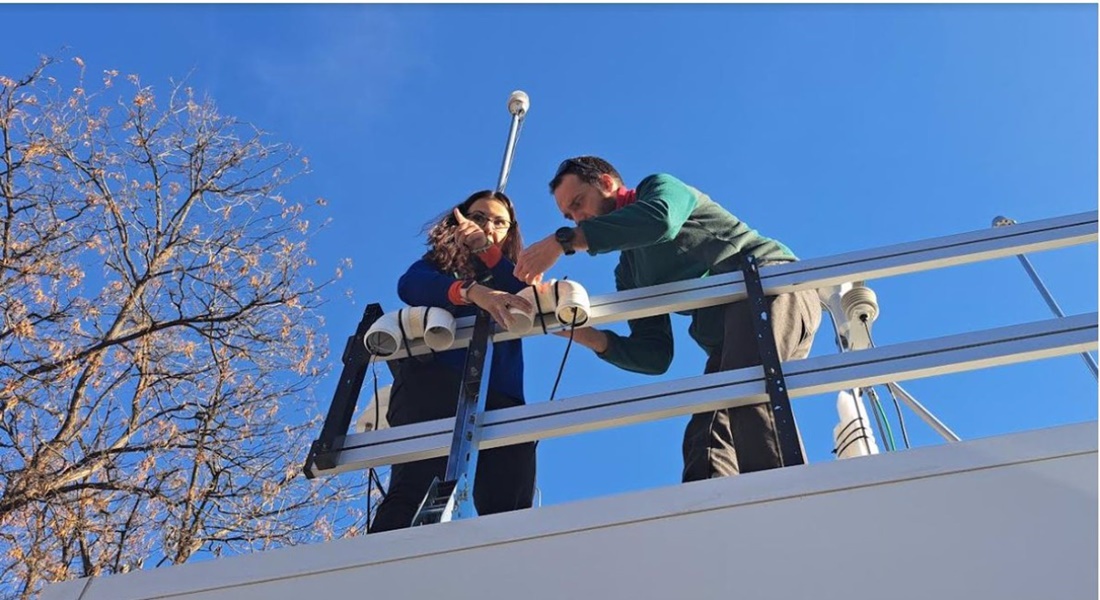 Prueba de calibración de sensores dentro del proyecto ‘Ciudades sostenibles – ciudades respirables’. (FUNDACIÓN DESCUBRE)
