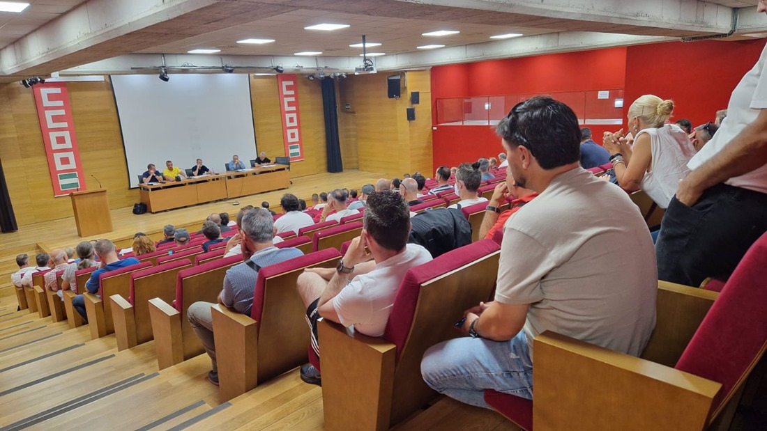 Asamblea para ratificar el acuerdo del convenio colectivo de la antigua Rober (CCOO)