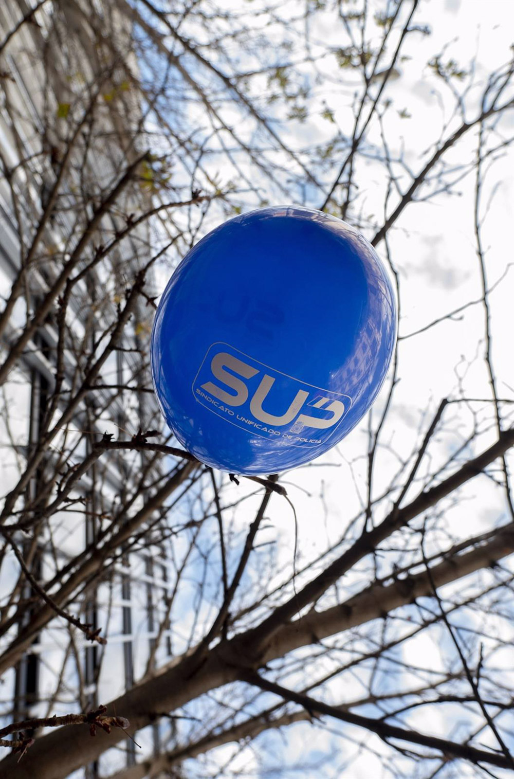 Globo del Sindicato Unificado de Policía (SUP) durante una concentración (ALBERTO ORTEGA - EUROPA PRESS)