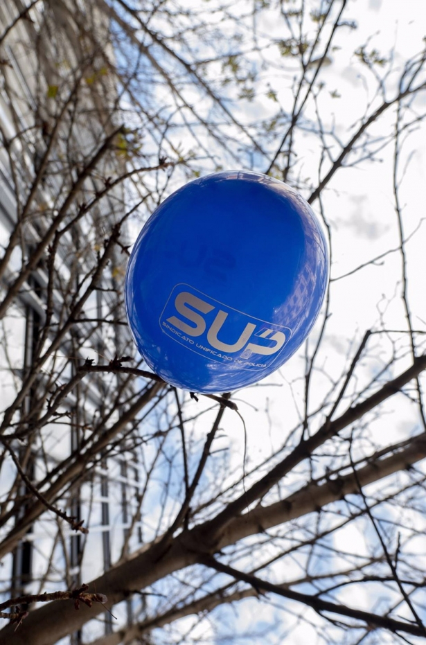 Globo del Sindicato Unificado de Policía (SUP) durante una concentración (ALBERTO ORTEGA - EUROPA PRESS)