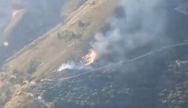 Zona que se está quemando en el término de Lanjarón (INFOCA) 