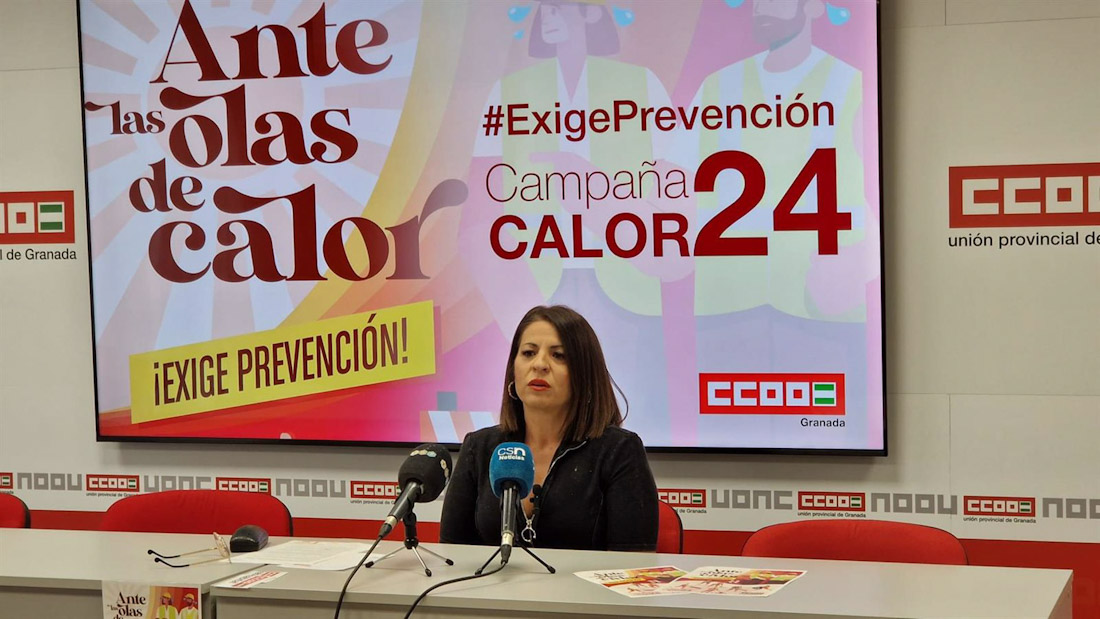 La secretaria general de CCOO del hábitat de Granada, Angustias Díaz (CCOO)