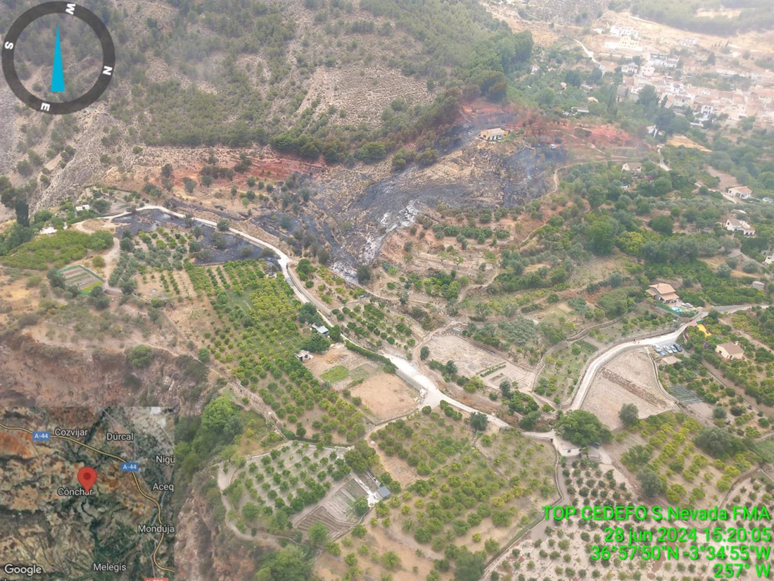 Fuego forestal en Villamena en la tarde de este viernes (PERFIL EN `X` DEL INFOCA)