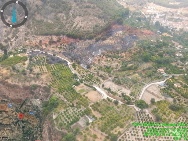 Fuego forestal en Villamena en la tarde de este viernes (PERFIL EN `X` DEL INFOCA) Fuego forestal en Villamena en la tarde de este viernes (PERFIL EN `X` DEL INFOCA)