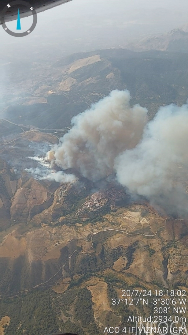 Imagen de archivo del incendio de Víznar (INFOCA)