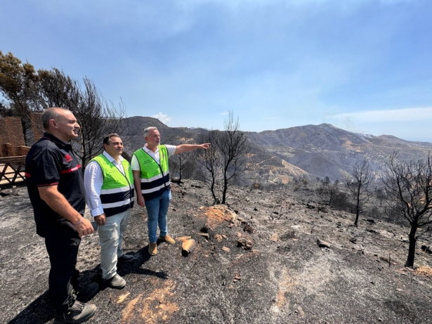 Visita al lugar del incendio (DIPGRA)