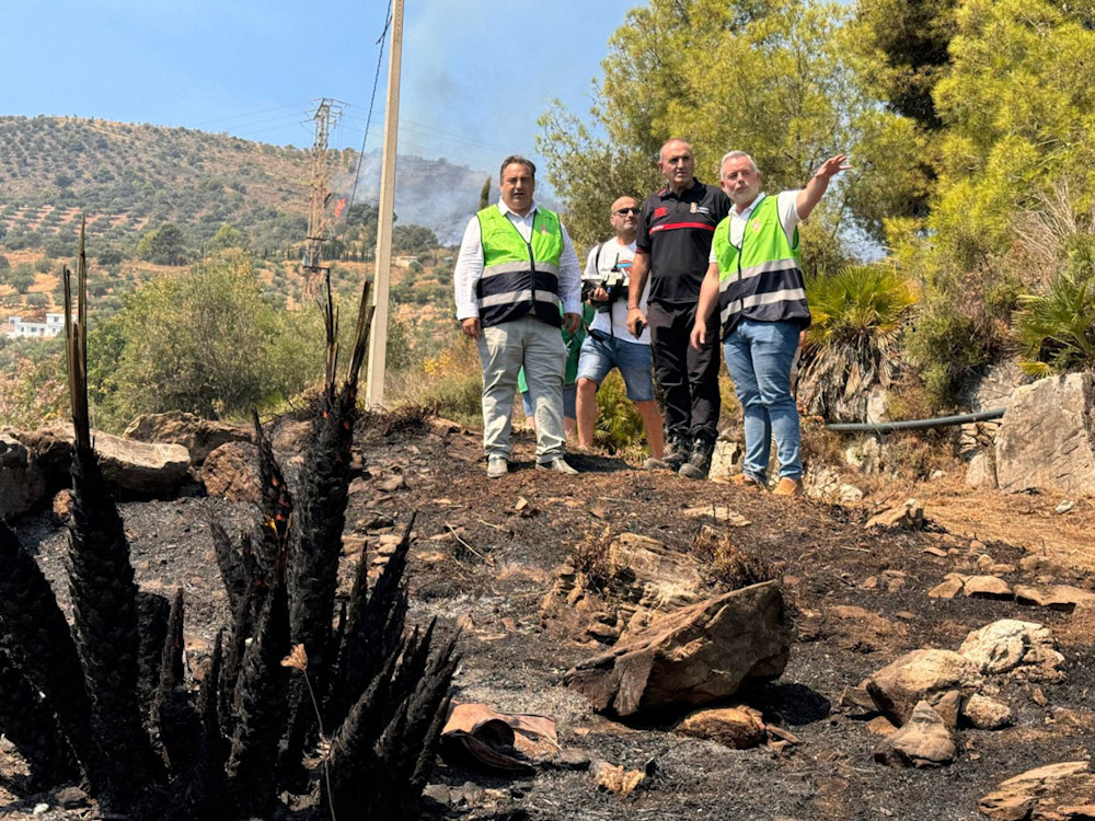 Visita al lugar del incendio (DIPGRA)