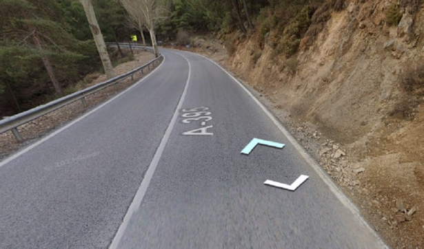Punto de la carretera de Sierra Nevada donde ha ocurrido el accidente (112)