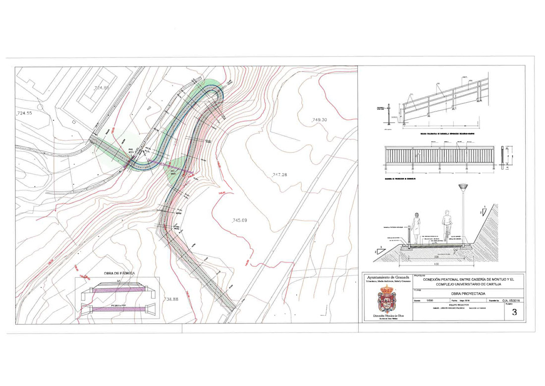 Plano de la senda ciclopeatonal (AYTO. GRANADA )
