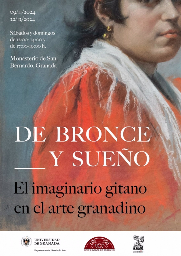 Cartel de la exposición `De bronce y sueño: el imaginario gitano en las artes granadinas` (UGR) Cartel de la exposición `De bronce y sueño: el imaginario gitano en las artes granadinas` (UGR)