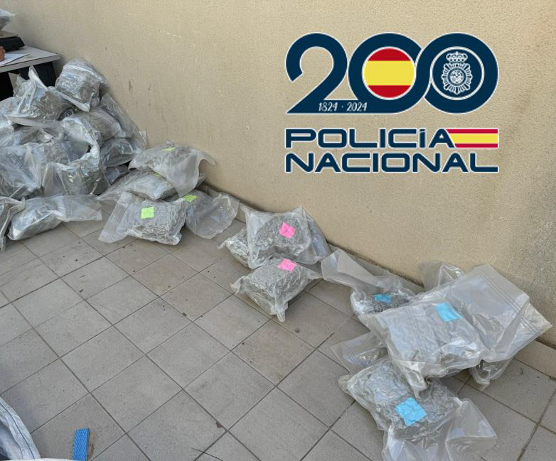 Marihuana incautada (POLICÍA NACIONAL)