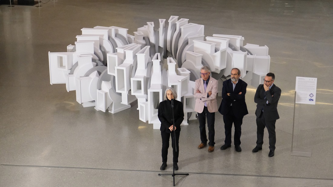 Teresa Estrada del Laboratorio Nacional de Fusión junto a Luis Alcalá, Ángel Ibarra y Pablo Quesada (PARQUE DE LAS CIENCIAS)