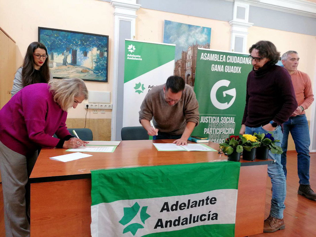 Firma de la alianza (ADELANTE ANDALUCÍA)