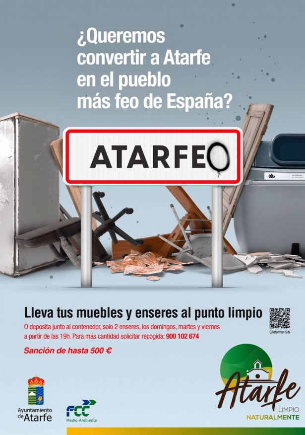 Cartel de la campaña por la limpieza de las calles en Atarfe (AYUNTAMIENTO DE ATARFE)