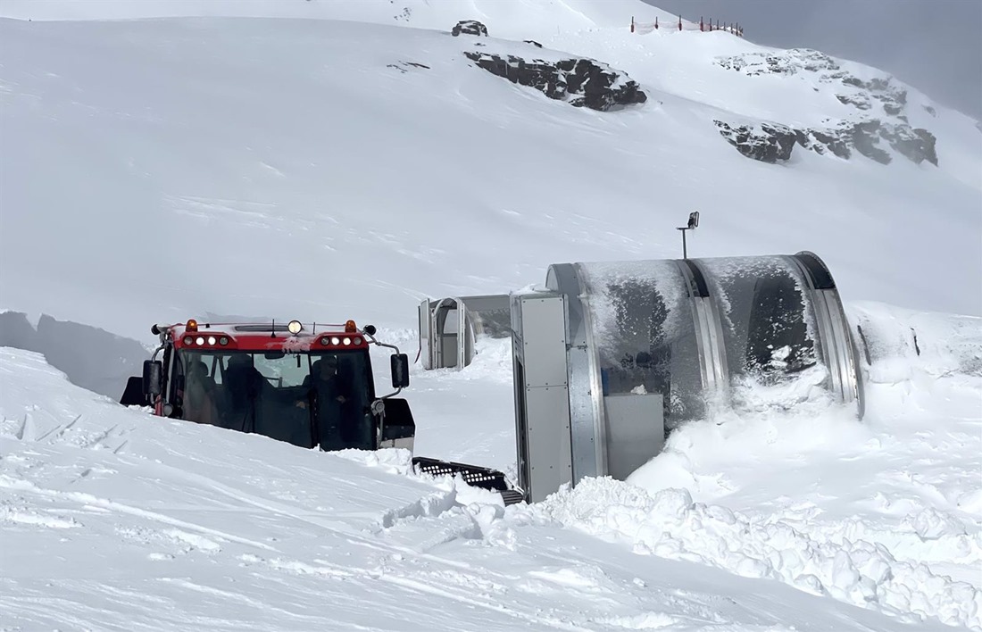 Imagen de acumulación de nieve en la estación de esquí de Sierra Nevada. (CETURSA SIERRA NEVADA)