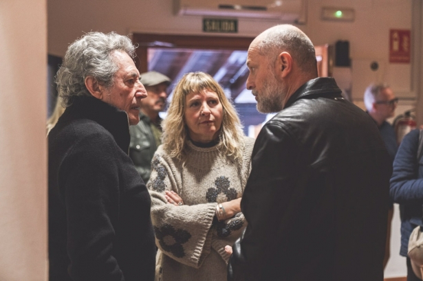 Amaranta Cano, hija de Carlos Cano, junto a Miguel Ríos y Nico Hernández, componente de El Hombre Garabato (JAVIER MARTÍN RUIZ)