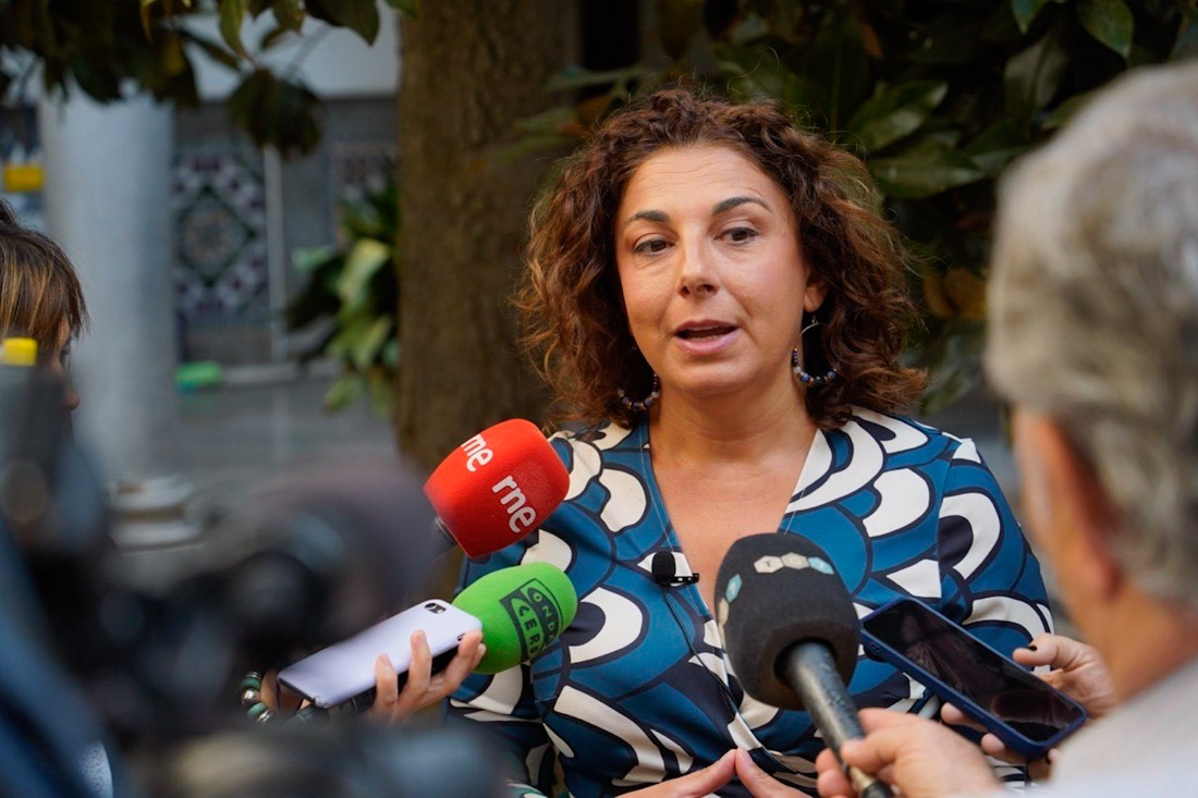 Raquel Ruz atiende a los medios en imagen de archivo (PSOE)