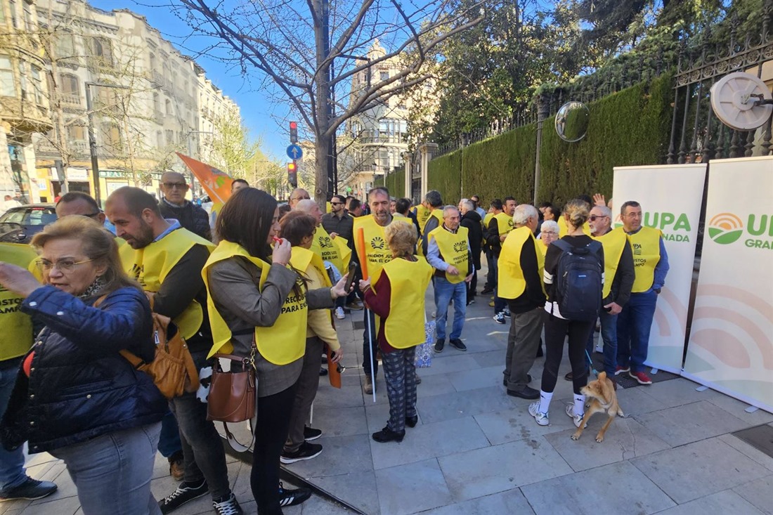 Concentración convocada por UPA Granada ante la Subdelegación del Gobierno, a finales del pasado marzo (UPA)