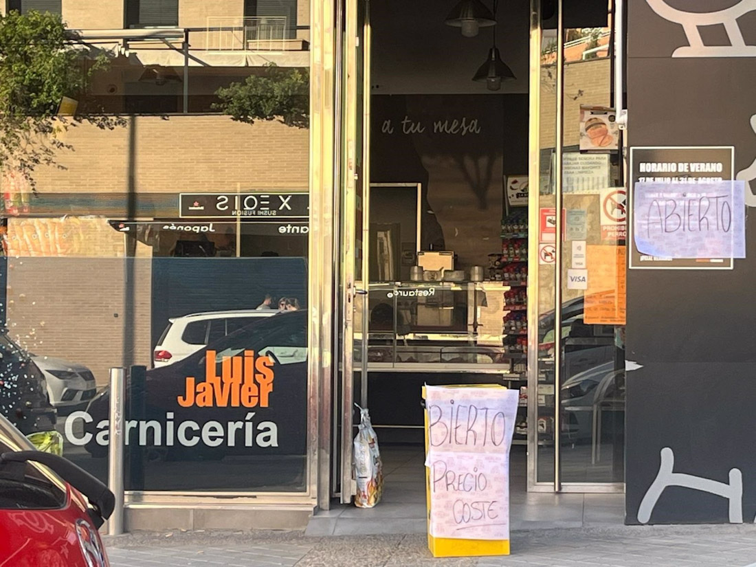 La carnicería tuvo el género a precio de coste para que no se echara a perder por falta de refrigeración (EUROPA PRESS)