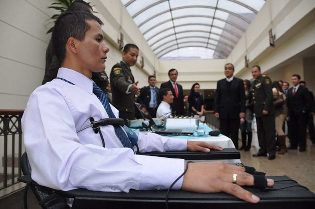 Prueba con polígrafo, en imagen de archivo (POLICÍA NACIONAL DE LOS COLOMBIANOS)