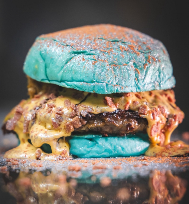 Burger “Diamante Azul” que resultó vencedora