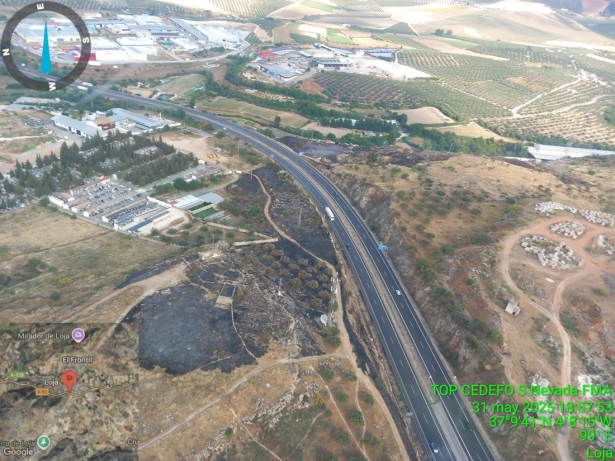 Lugar del incendio (INFOCA)