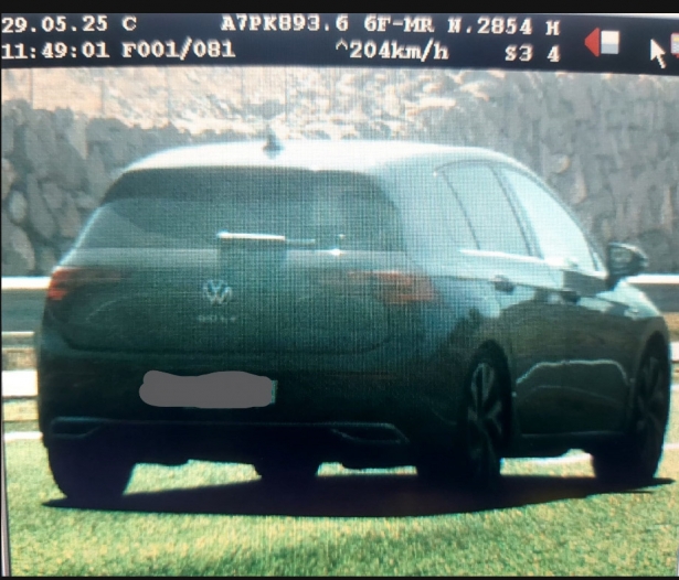 Vehículo interceptado (GUARDIA CIVIL)