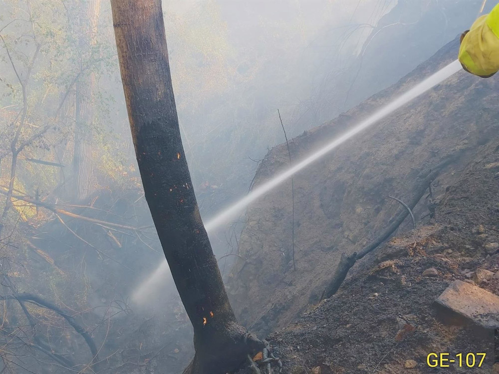 Incendio en la zona de Aguas Blancas (PERFIL DEL INFOCA EN LA RED SOCIAL X)