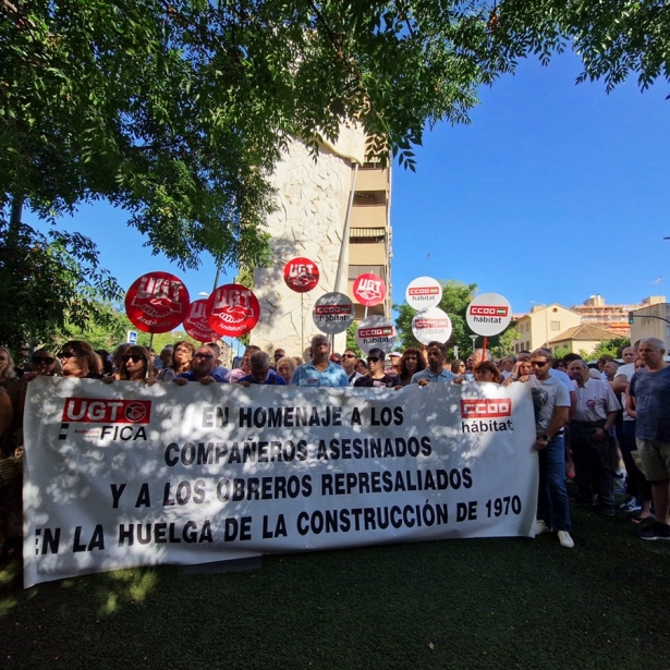 Imagen del homenaje (CCOO)