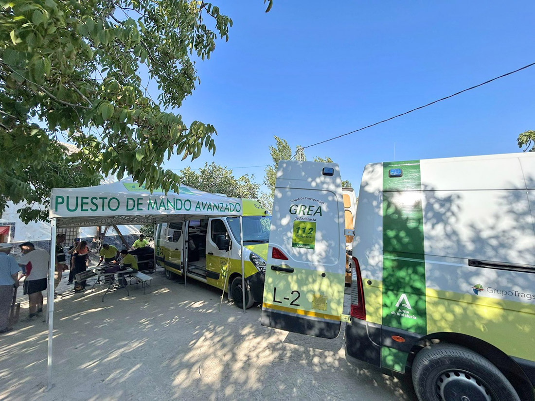 Puesto de mando instalado para la búsqueda de la mujer desaparecida en Baza (AYUNTAMIENTO DE BAZA)