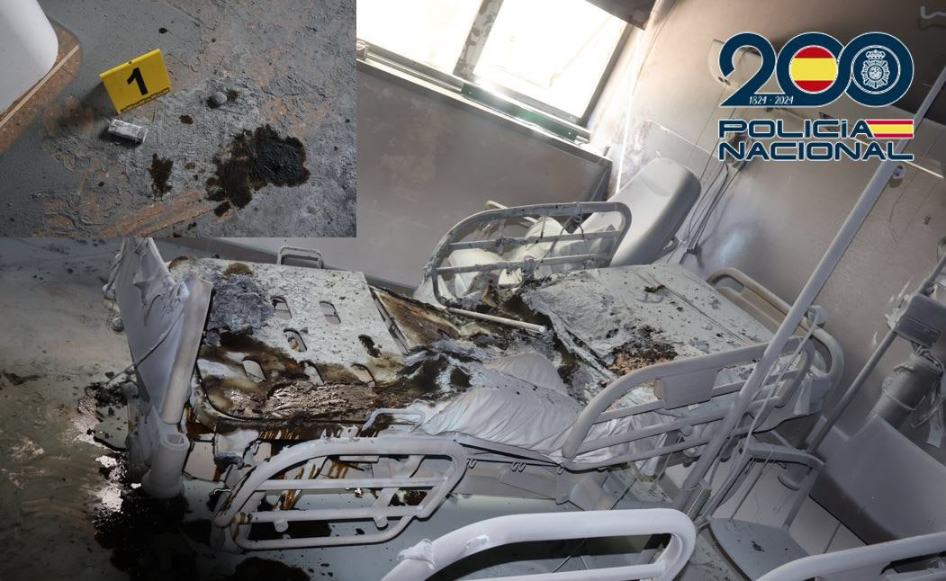 Estado en que quedó la habitación (POLICÍA NACIONAL)