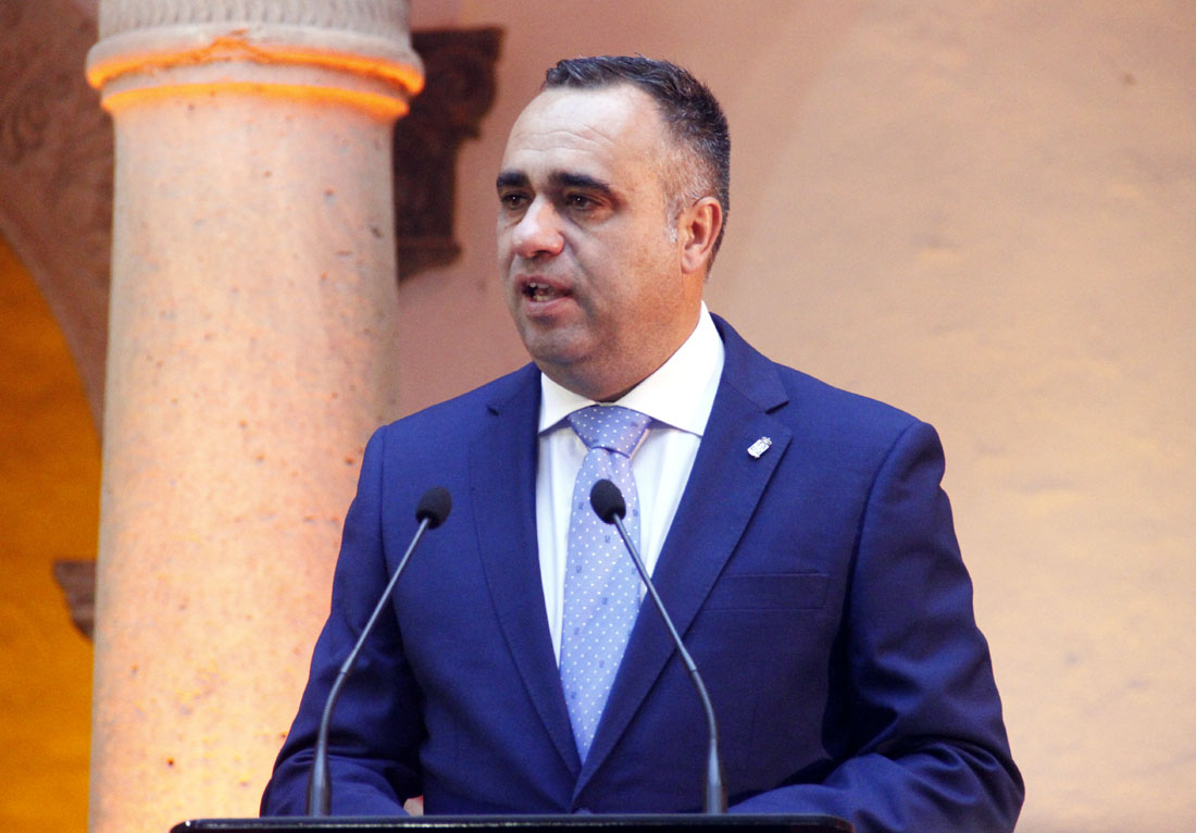 Francis Rodríguez, presidente de la Diputación de Granada, en el Castillo de la Calahorra (J. PALMA)