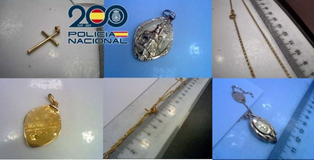 Joyas recuperadas (POLICÍA NACIONAL) Joyas recuperadas (POLICÍA NACIONAL)