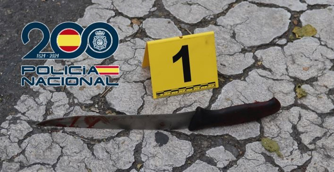 Cuchillo incautado (POLICÍA NACIONAL)