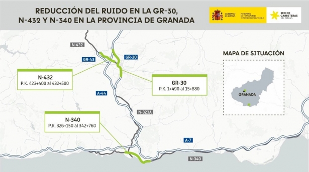Gráfico de la actuación contra el ruido en carreteras (SUBDELEGACIÓN DEL GOBIERNO)