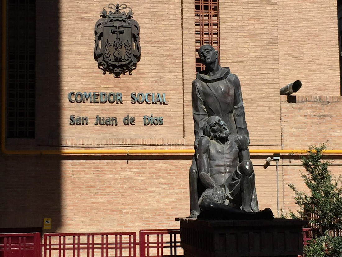 Fachada del comedor social San Juan de Dios, en el centro de Granada, en imagen de archivo (ORDEN SAN JUAN DE DIOS)
