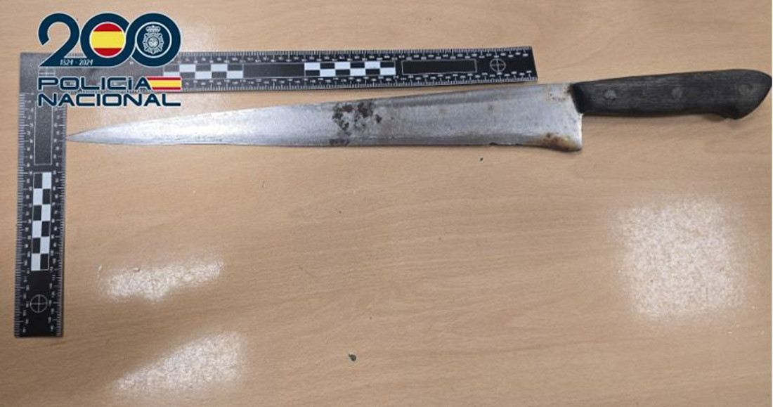 Imagen del cuchillo incautado (POLICÍA NACIONAL)